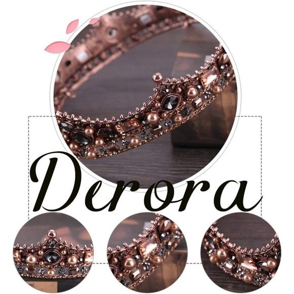 Wedding Tiara Gold Crystal Bridal Headpieces Woman Girls Accessories